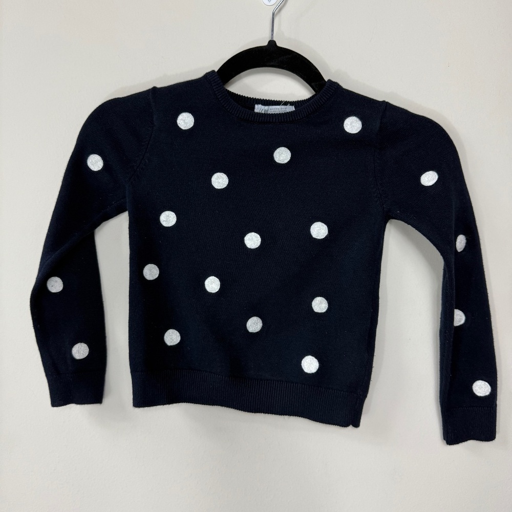 Girls Black and White Sweater
